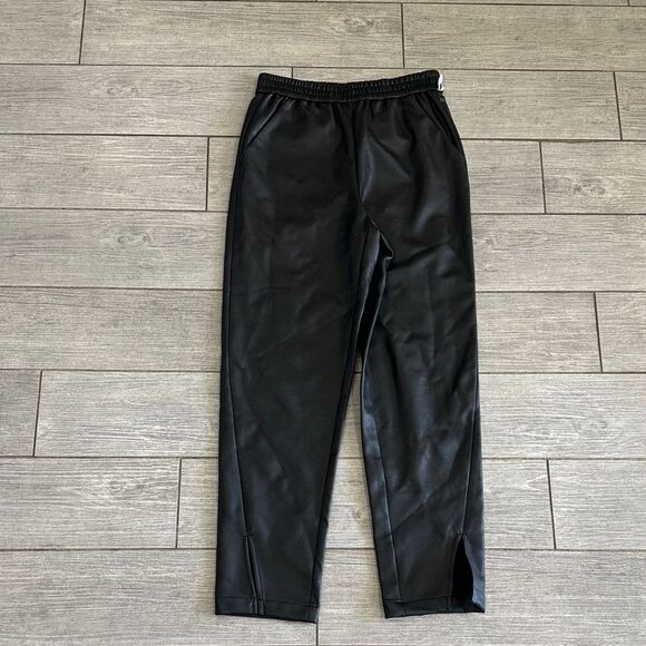 Halogen Faux Leather Elastic Waist Black Pants New! - Picture 3 of 8